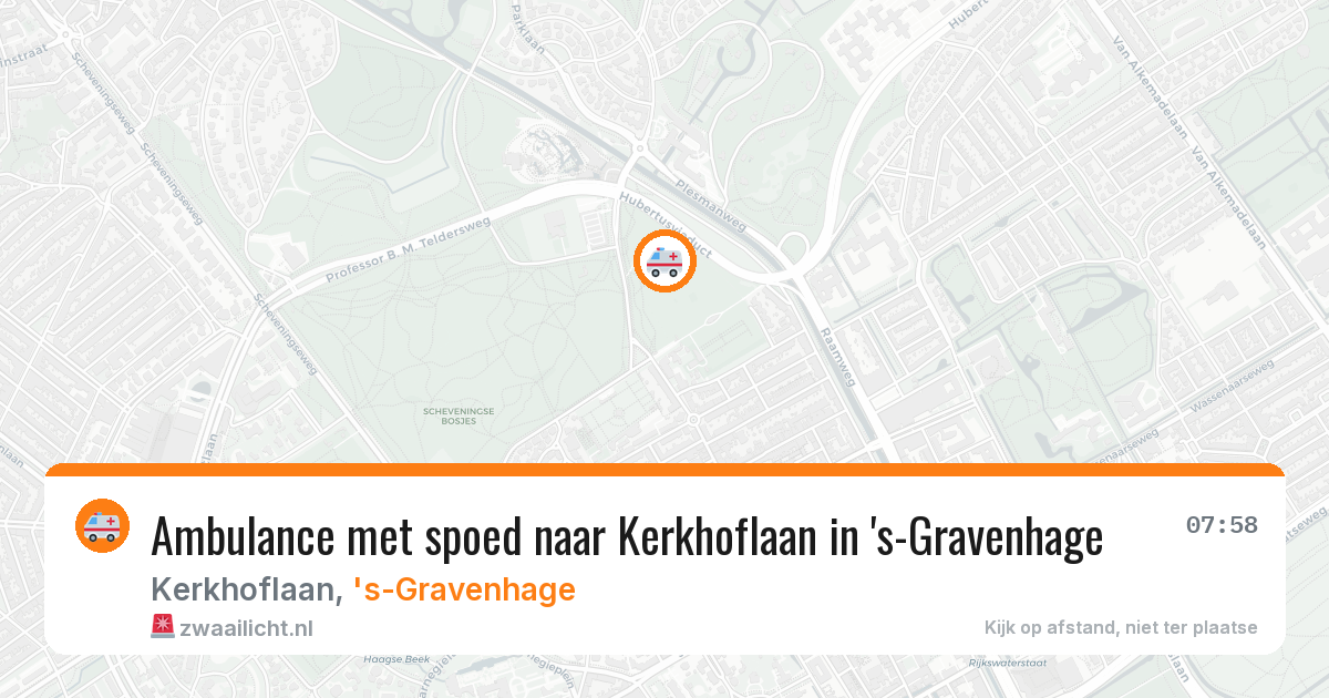 Ambulance met spoed naar Kerkhoflaan in 's-Gravenhage — 11 mrt 2026
