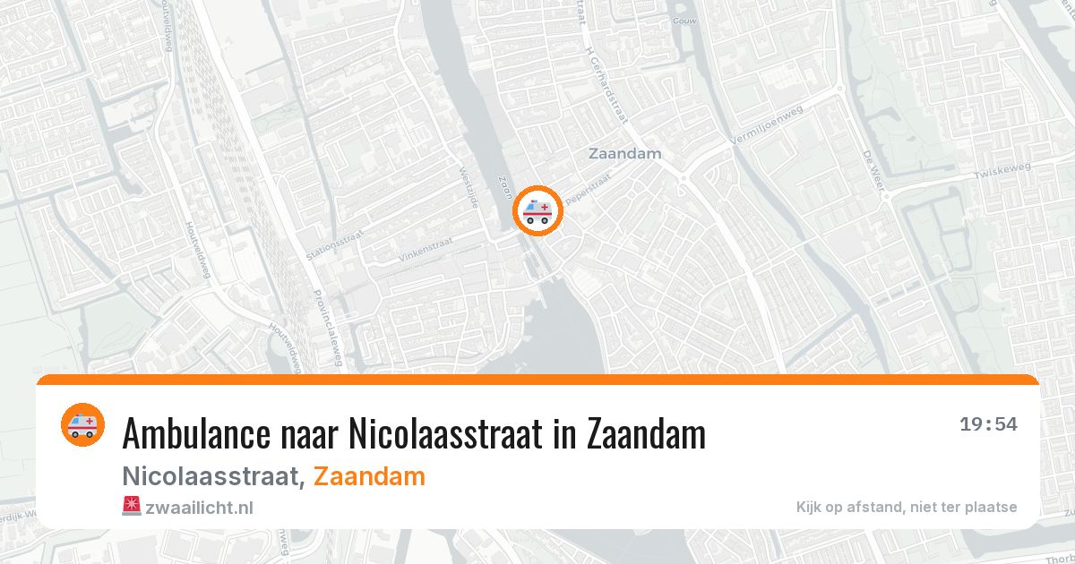 Ambulance naar Nicolaasstraat in Zaandam — 26 apr 2026