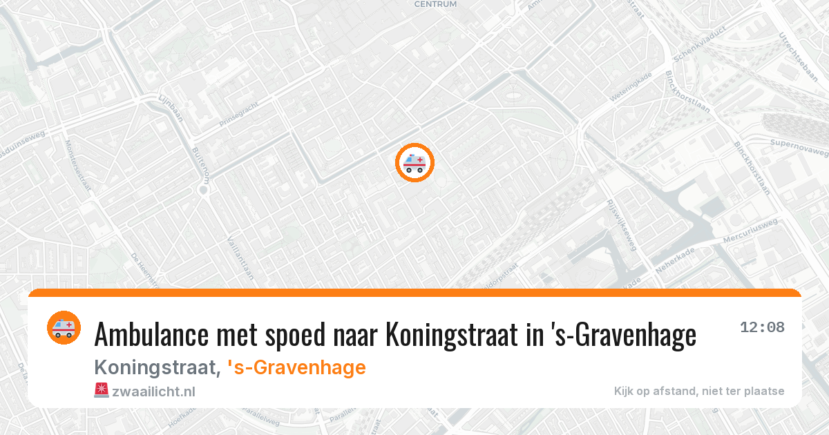 Ambulance met spoed naar Koningstraat in 's-Gravenhage — 30 jul 2026