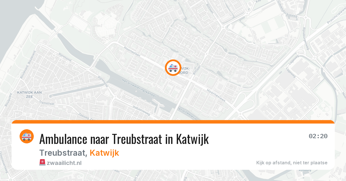 Ambulance naar Treubstraat in Katwijk — 10 aug 2026