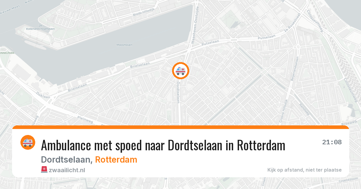 Ambulance met spoed naar Dordtselaan in Rotterdam — 10 aug 2026