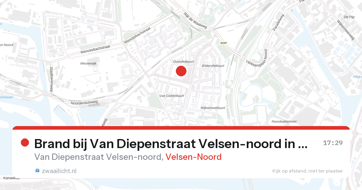 Brand bij Van Diepenstraat Velsen-noord in Velsen-Noord — 28 aug 2026