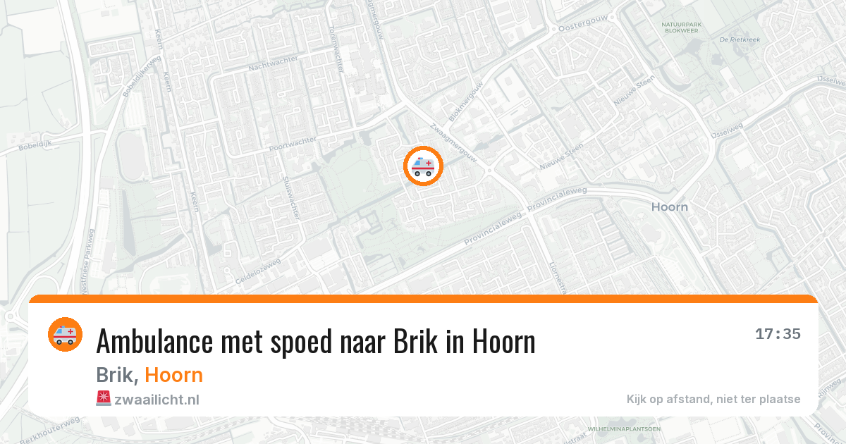 Ambulance met spoed naar Brik in Hoorn — 5 jul 2026