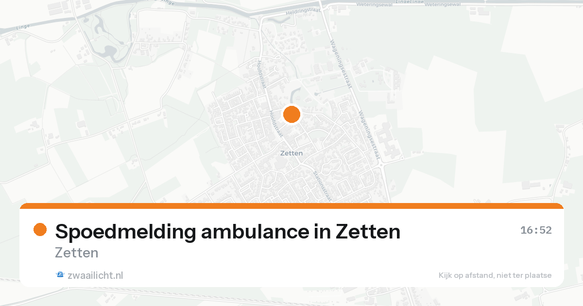 Spoedmelding ambulance in Zetten — 31 jan 2026