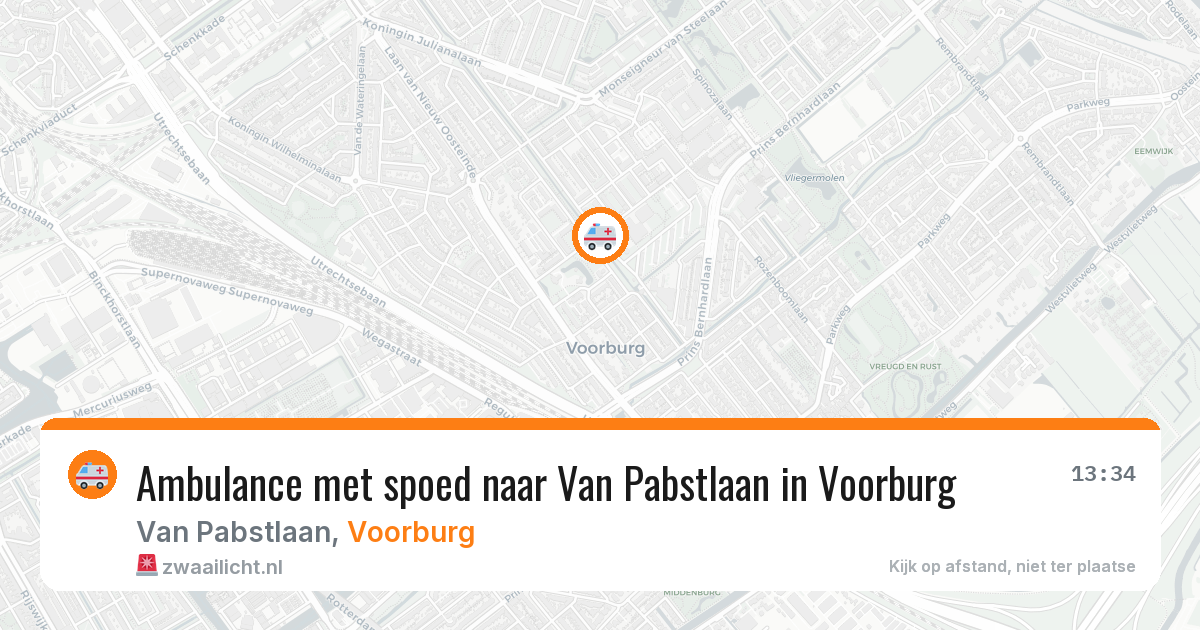 Ambulance met spoed naar Van Pabstlaan in Voorburg — 6 jul 2026