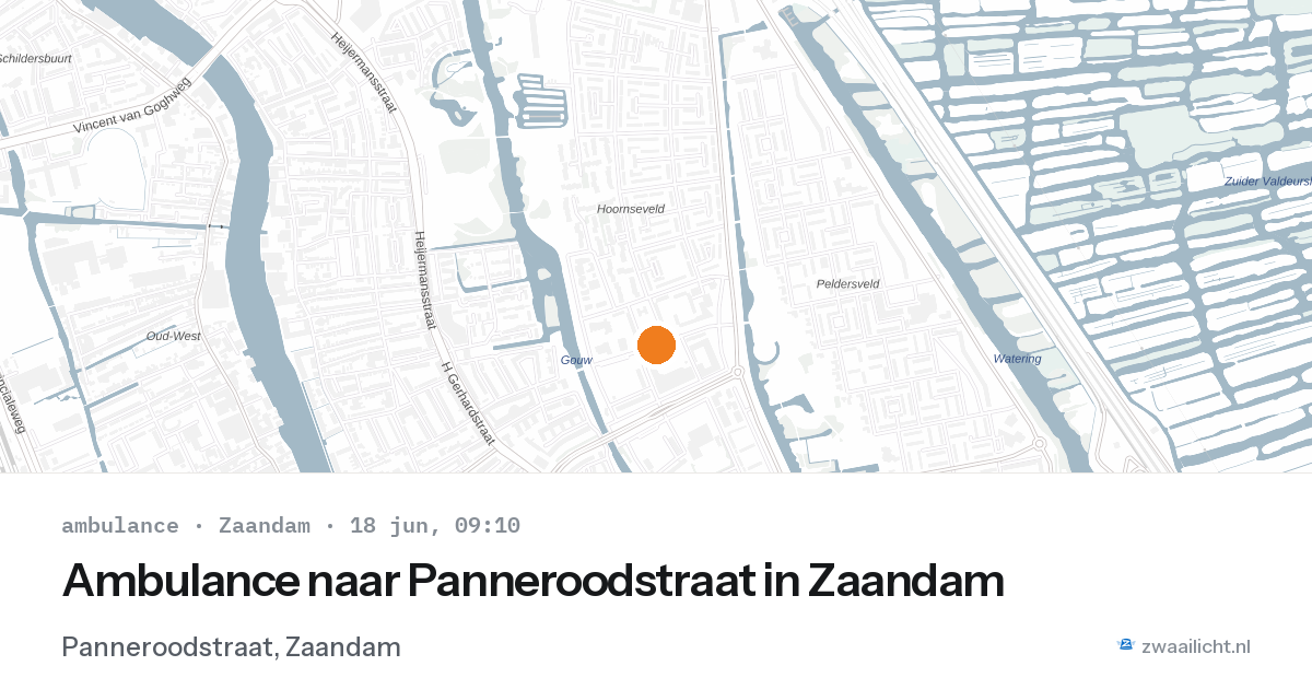 Ambulance naar Panneroodstraat in Zaandam — 18 jun 2026