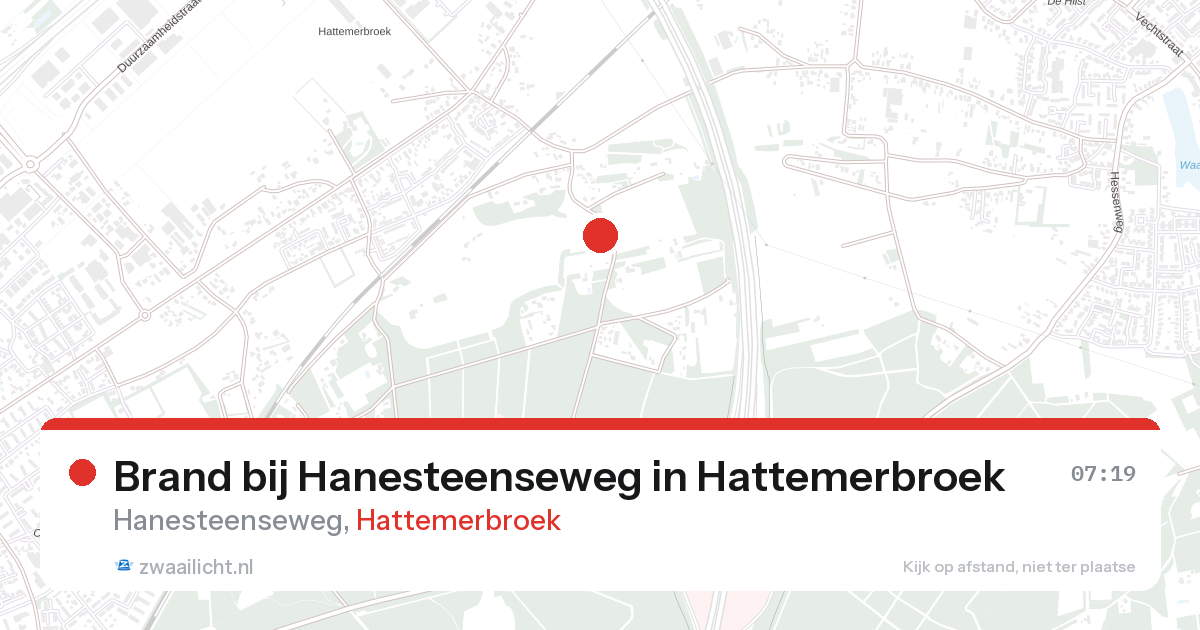 Brand bij Hanesteenseweg in Hattemerbroek — 26 aug 2026