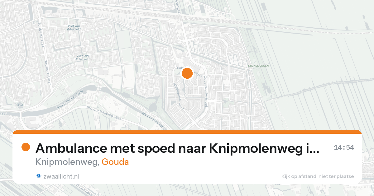 Ambulance met spoed naar Knipmolenweg in Gouda — 23 aug 2026