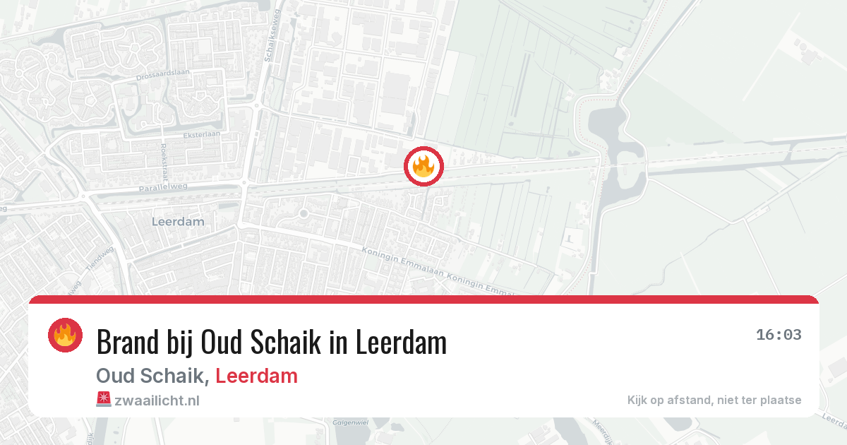 Brand bij Oud Schaik in Leerdam — 6 aug 2026