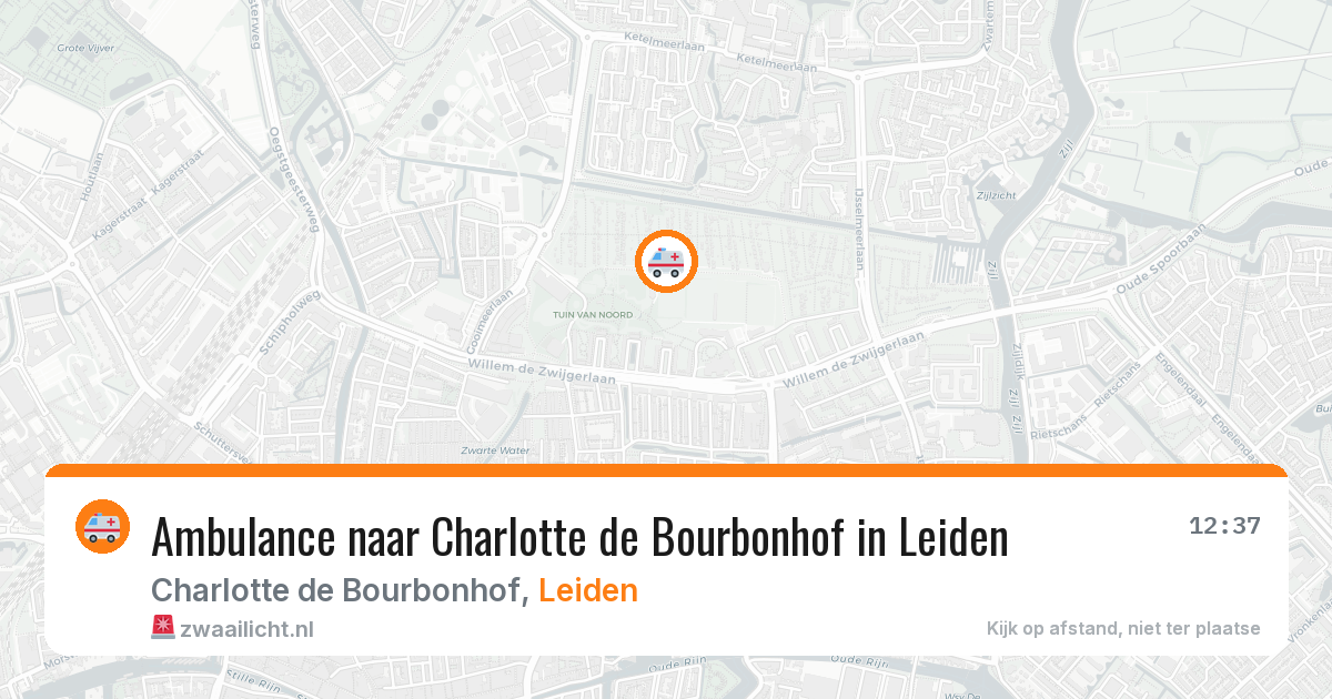 Ambulance naar Charlotte de Bourbonhof in Leiden — 6 aug 2026