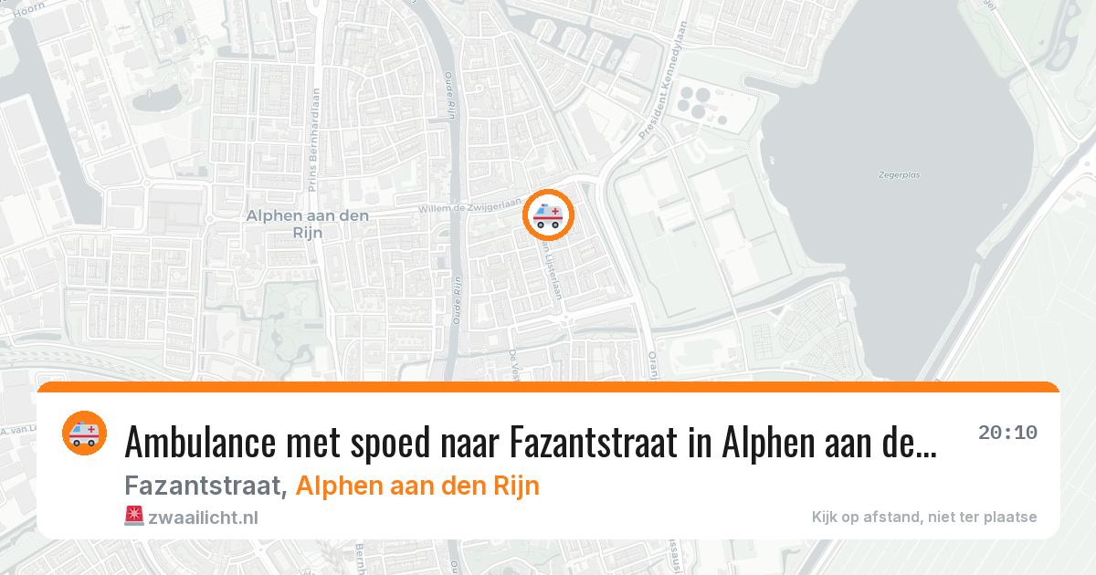 Ambulance met spoed naar Fazantstraat in Alphen aan den Rijn — 8 jul 2026