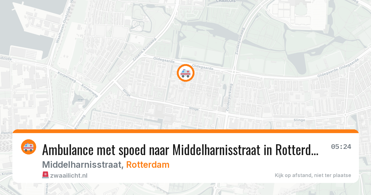 Ambulance met spoed naar Middelharnisstraat in Rotterdam — 6 jun 2026