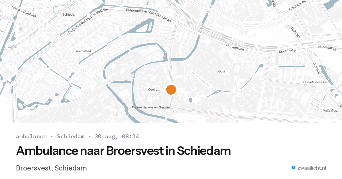Ambulance naar Broersvest in Schiedam — 30 aug 2026