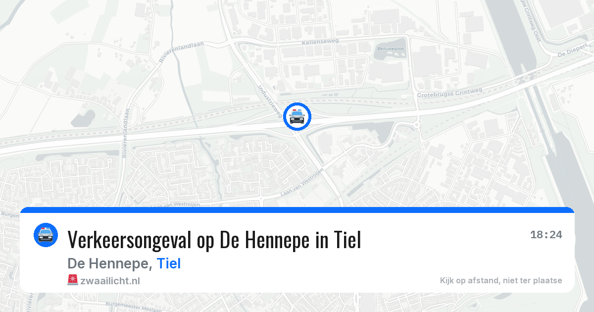 Verkeersongeval op De Hennepe in Tiel — 22 apr 2026