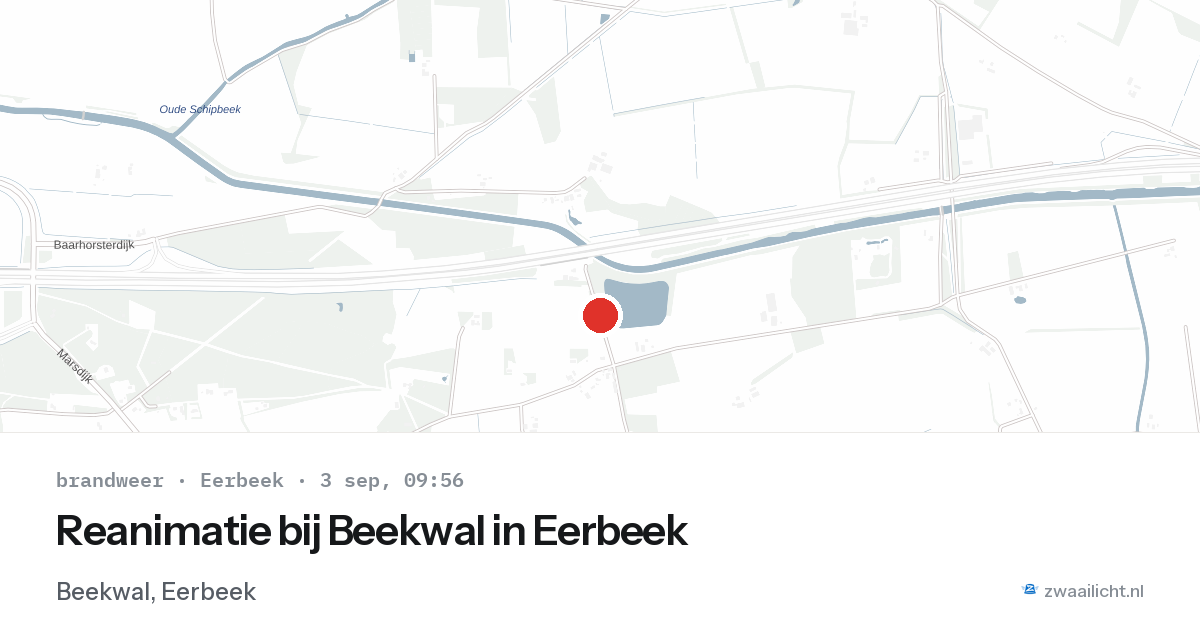 Reanimatie bij Beekwal in Eerbeek — 3 sep 2026
