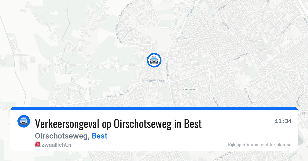 Verkeersongeval op Oirschotseweg in Best — 10 jul 2026