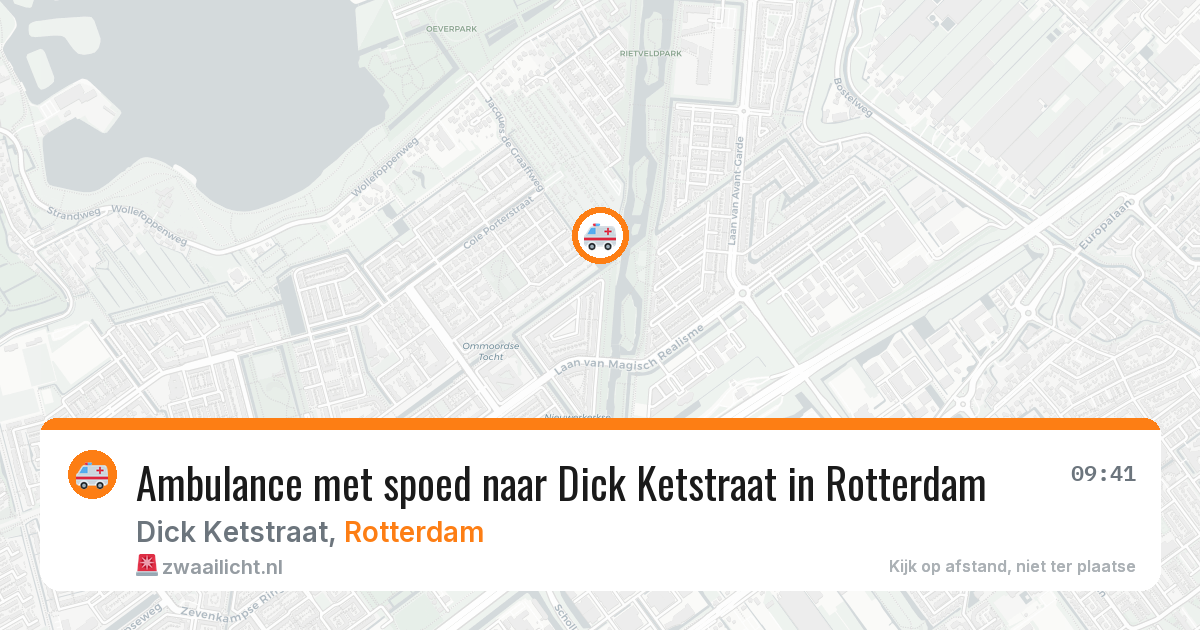 Ambulance met spoed naar Dick Ketstraat in Rotterdam — 11 mei 2026