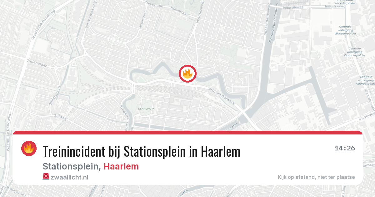 Treinincident bij Stationsplein in Haarlem — 3 aug 2026