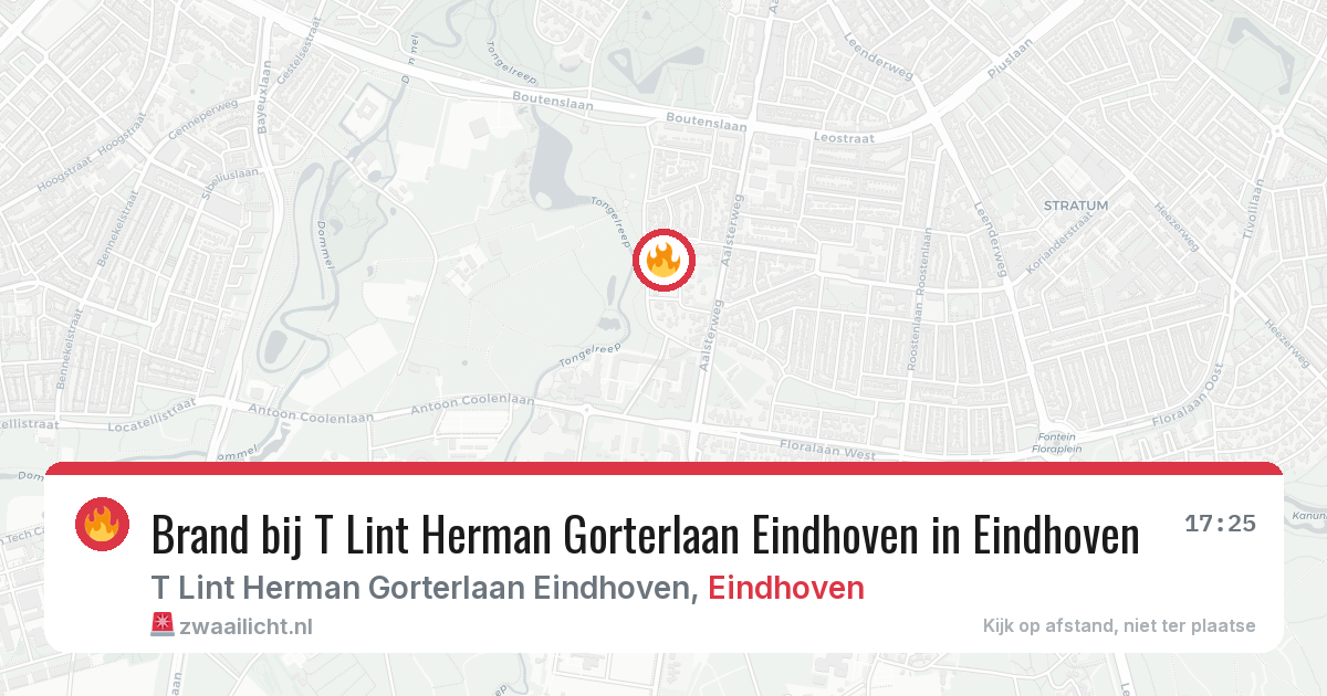 Brand bij T Lint Herman Gorterlaan Eindhoven in Eindhoven — 14 jun 2026