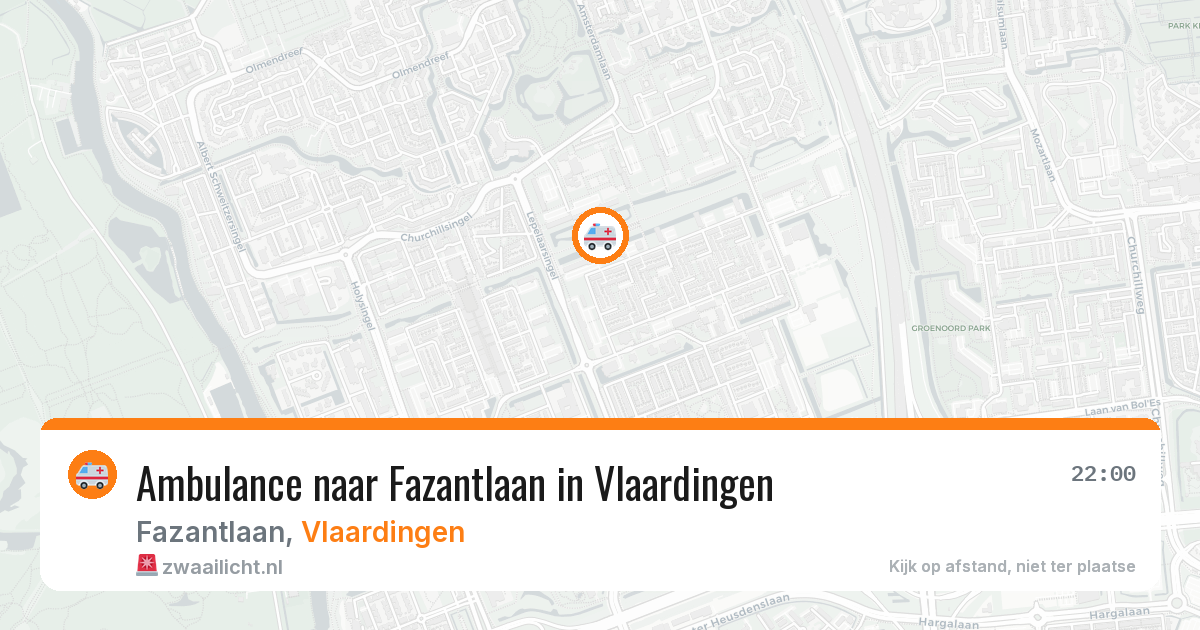Ambulance naar Fazantlaan in Vlaardingen — 8 aug 2026