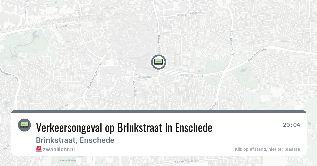Verkeersongeval op Brinkstraat in Enschede — 3 mrt 2026
