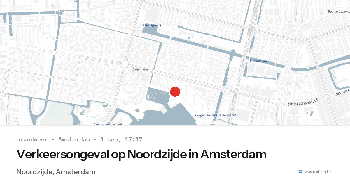 Verkeersongeval op Noordzijde in Amsterdam — 1 sep 2026