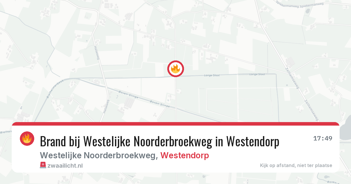 Brand bij Westelijke Noorderbroekweg in Westendorp — 14 jul 2026