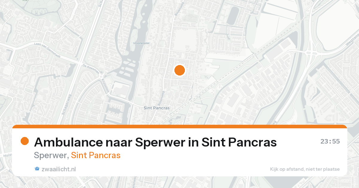 Ambulance naar Sperwer in Sint Pancras — 10 aug 2026