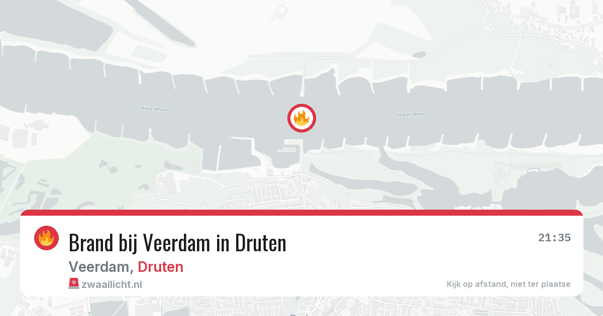 Brand bij Veerdam in Druten — 23 mei 2026