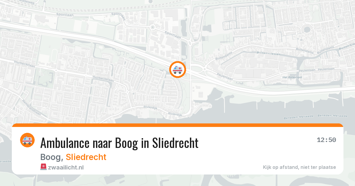 Ambulance naar Boog in Sliedrecht — 30 jul 2026
