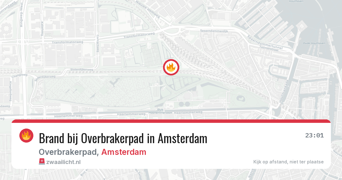 Brand bij Overbrakerpad in Amsterdam — 17 jun 2026