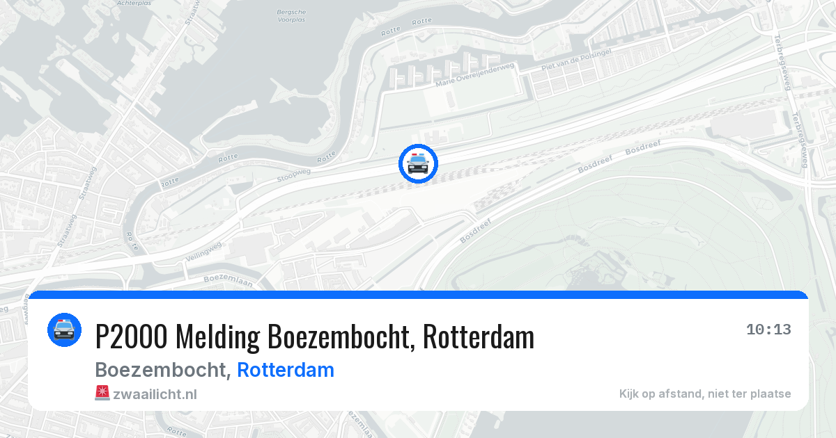 P2000 Melding Boezembocht, Rotterdam — 24 mei 2026