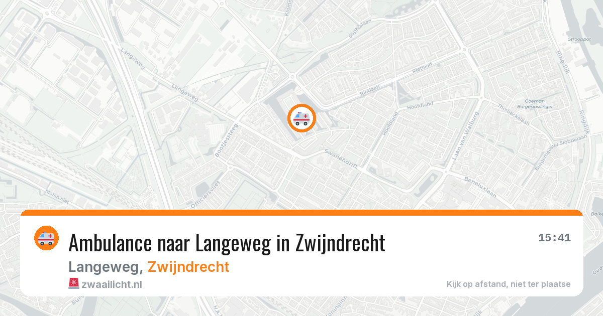 Ambulance naar Langeweg in Zwijndrecht — 7 jul 2026
