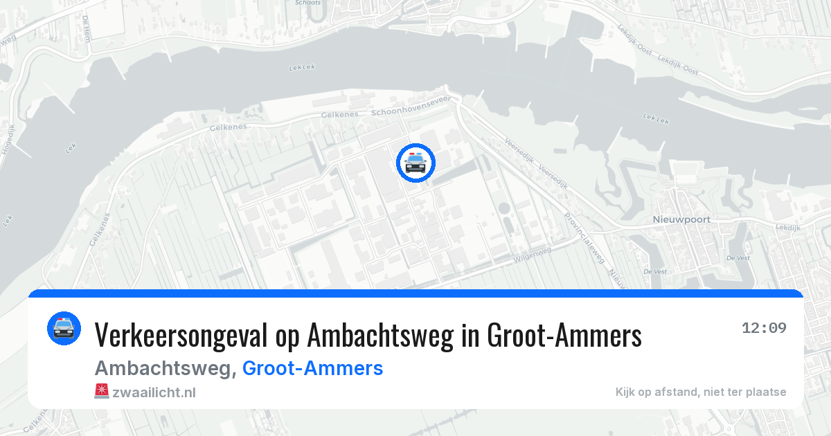 Verkeersongeval op Ambachtsweg in Groot-Ammers — 19 mei 2026