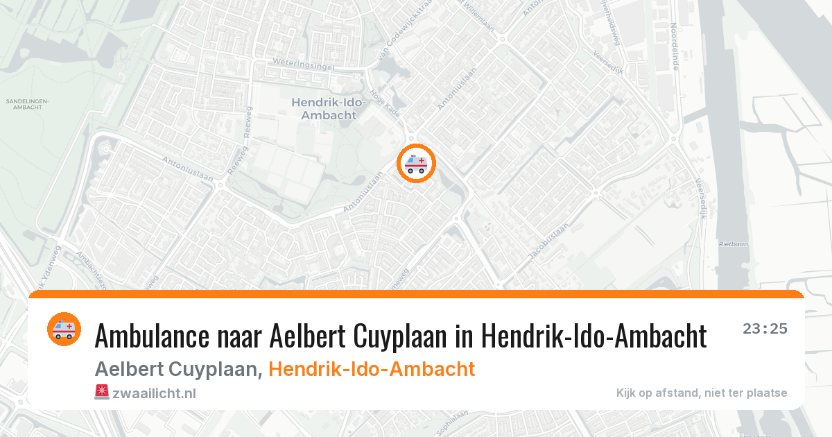 Ambulance naar Aelbert Cuyplaan in Hendrik-Ido-Ambacht — 11 aug 2026