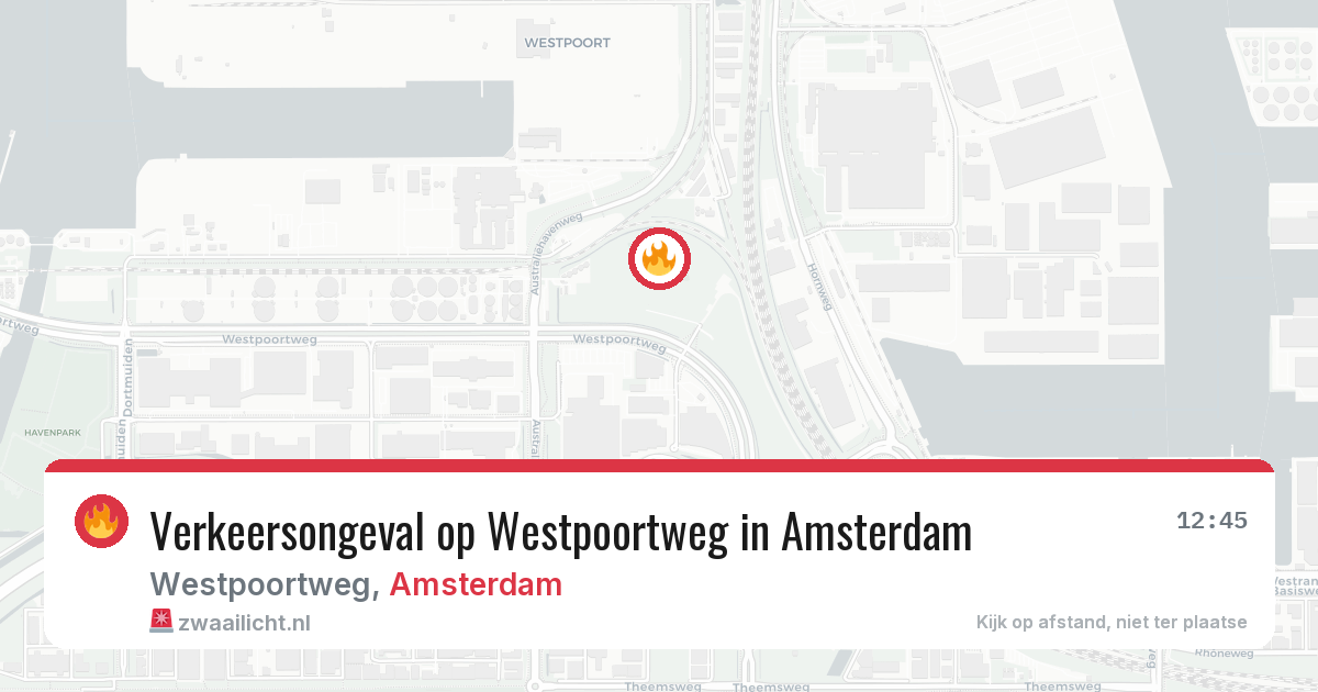 Verkeersongeval op Westpoortweg in Amsterdam — 9 jul 2026