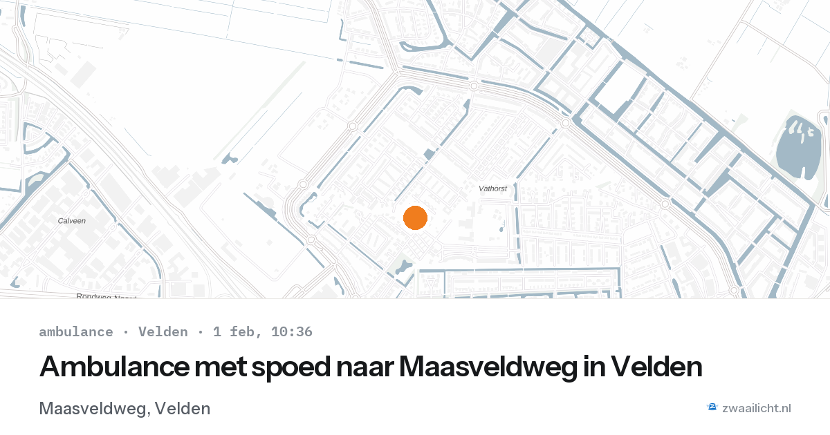 Ambulance met spoed naar Maasveldweg in Velden — 1 feb 2026