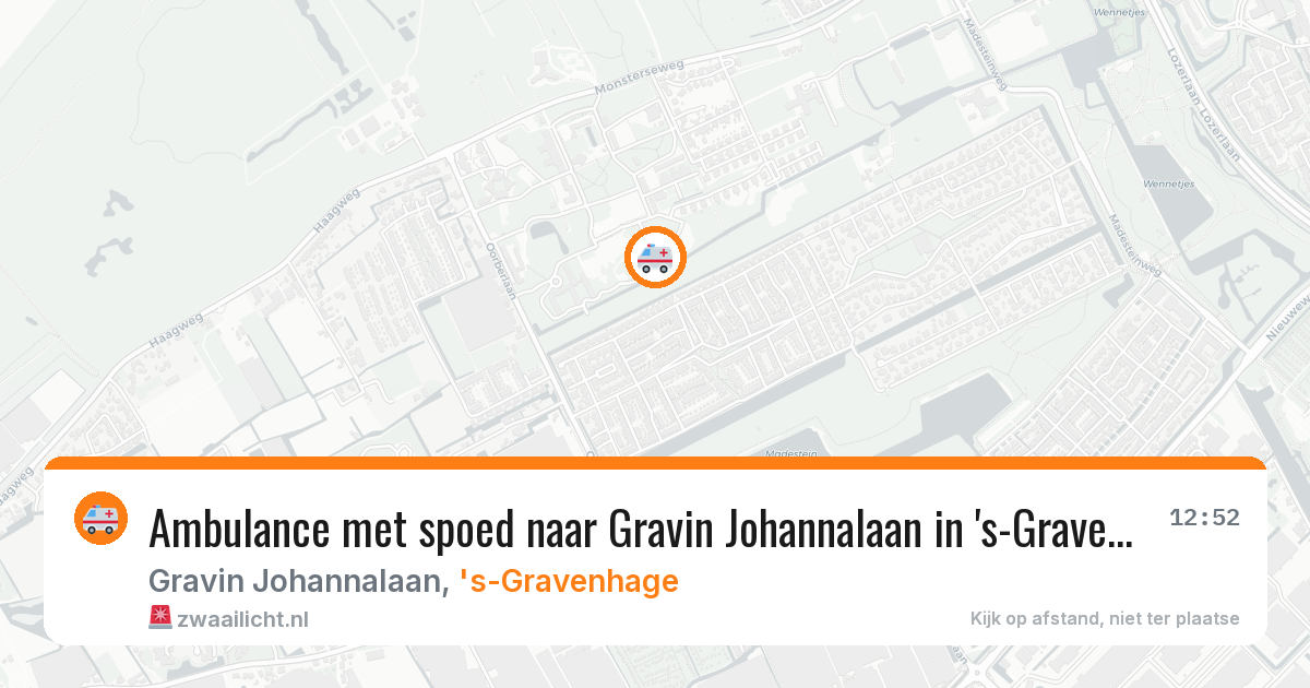 Ambulance met spoed naar Gravin Johannalaan in 's-Gravenhage — 11 apr 2026