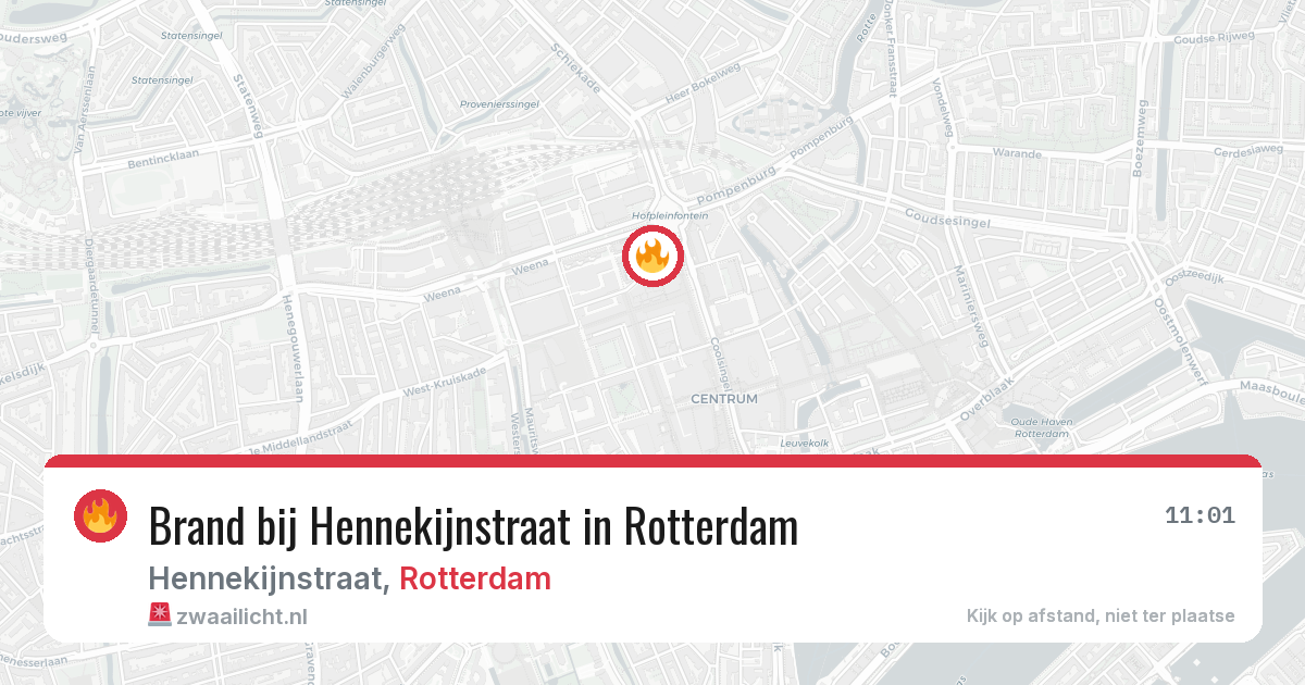Brand bij Hennekijnstraat in Rotterdam — 5 jul 2026