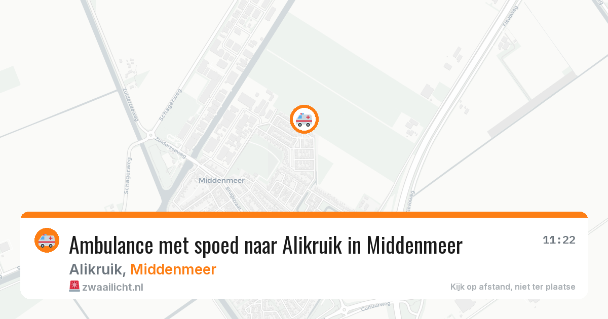 Ambulance met spoed naar Alikruik in Middenmeer — 29 mrt 2026