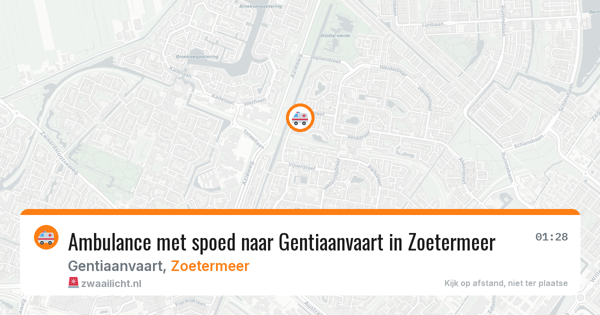 Ambulance met spoed naar Gentiaanvaart in Zoetermeer — 21 jun 2026