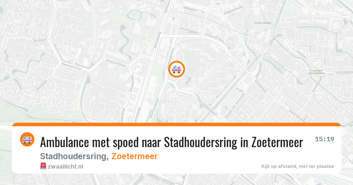 Ambulance met spoed naar Stadhoudersring in Zoetermeer — 3 apr 2026