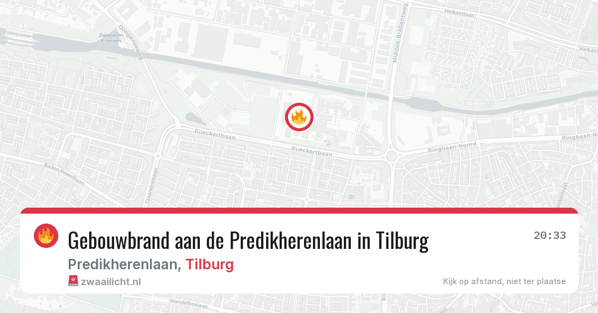 Gebouwbrand aan de Predikherenlaan in Tilburg — 3 apr 2026