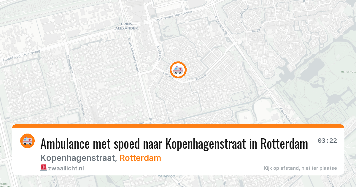 Ambulance met spoed naar Kopenhagenstraat in Rotterdam — 15 mrt 2026