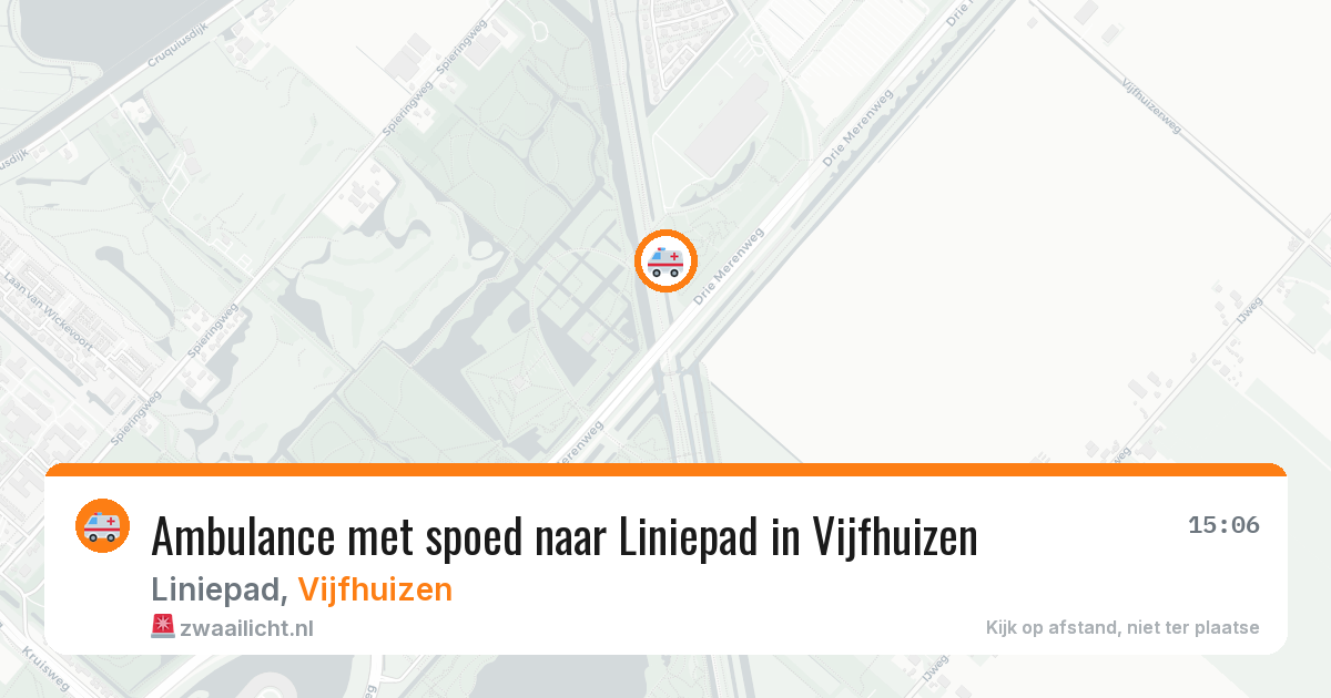 Ambulance met spoed naar Liniepad in Vijfhuizen — 25 feb 2026