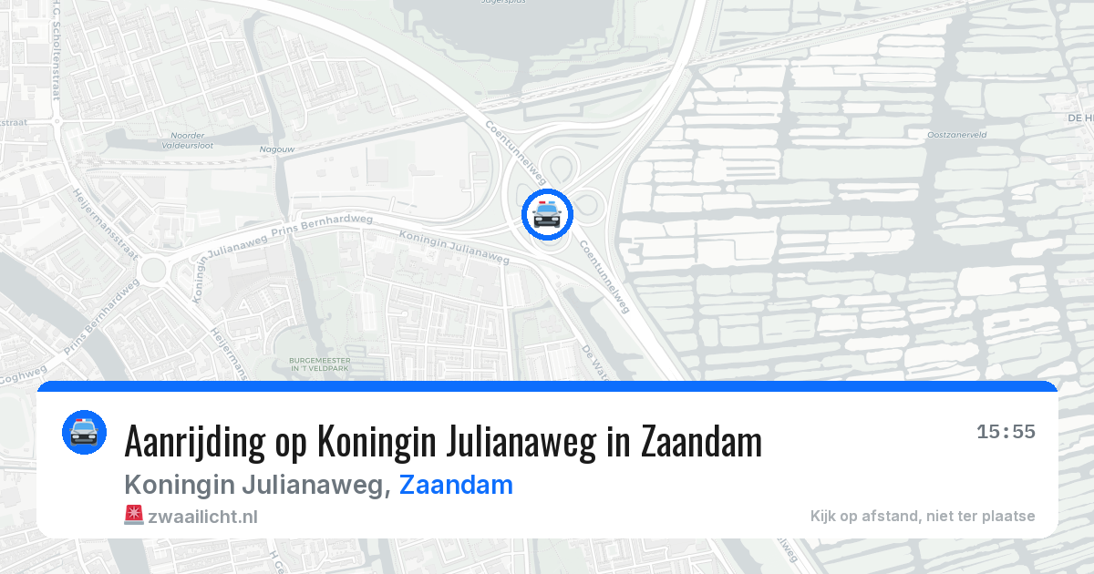 Aanrijding op Koningin Julianaweg in Zaandam — 20 apr 2026