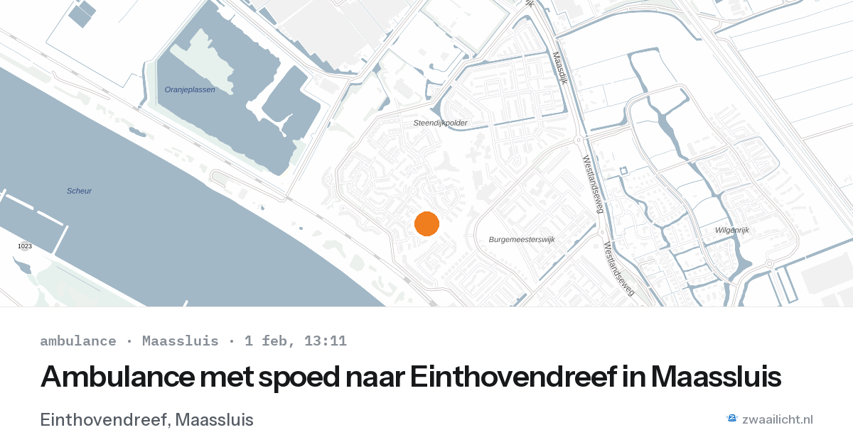 Ambulance met spoed naar Einthovendreef in Maassluis — 1 feb 2026
