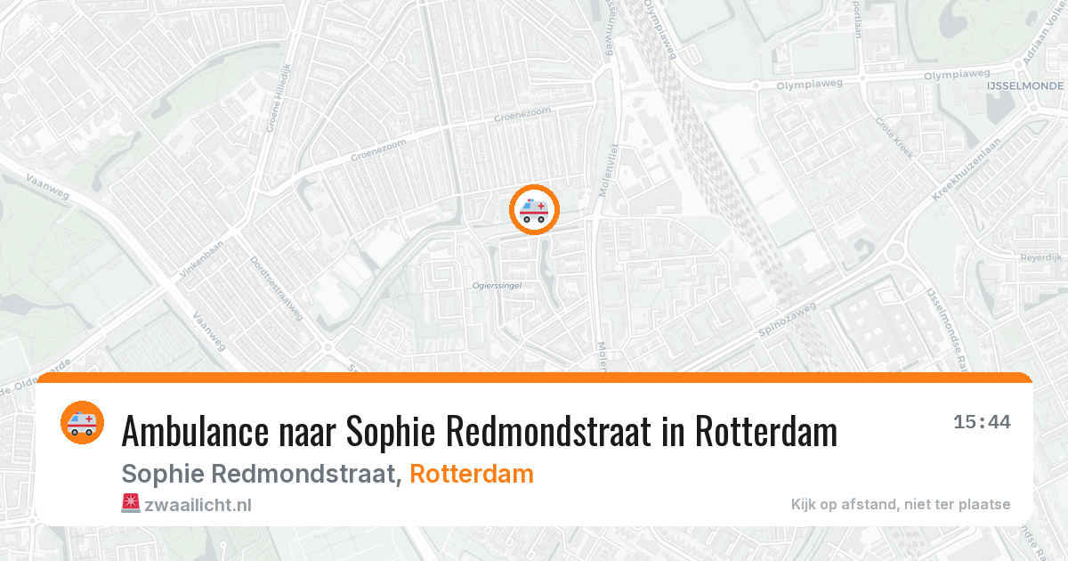 Ambulance naar Sophie Redmondstraat in Rotterdam — 24 jul 2026