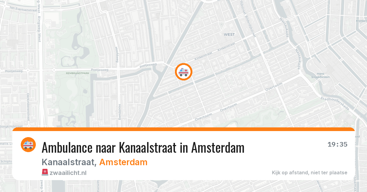 Ambulance naar Kanaalstraat in Amsterdam — 20 apr 2026