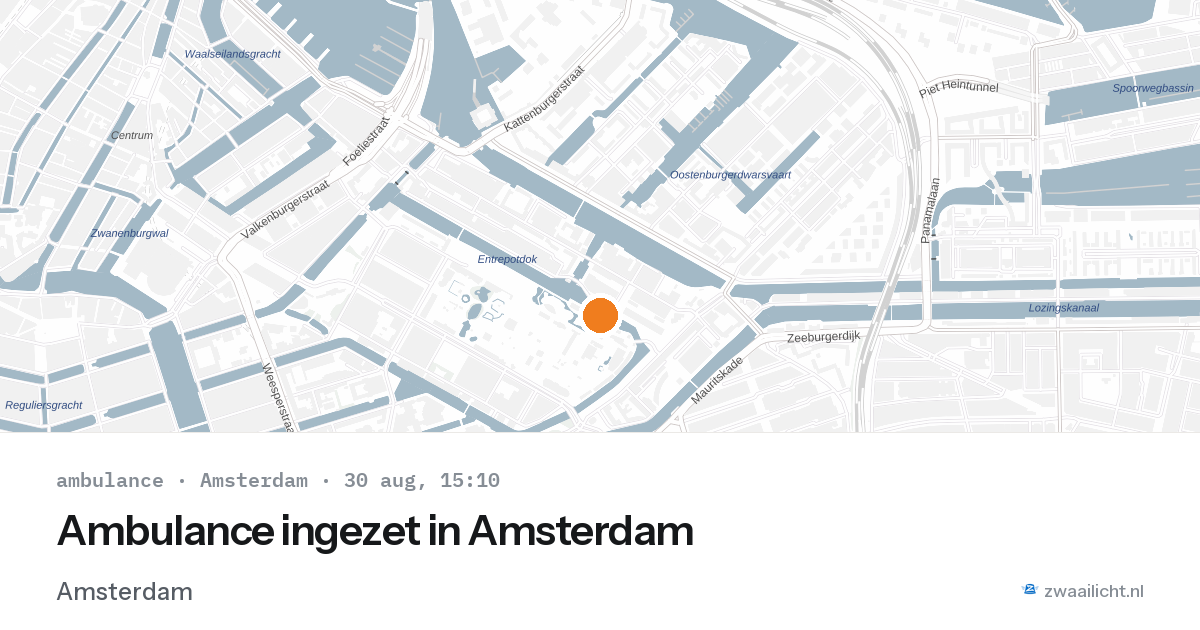 Ambulance ingezet in Amsterdam — 30 aug 2026